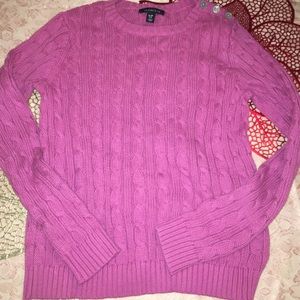 Pink/mauve Land’s End sweater